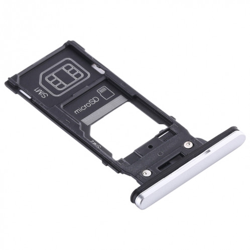 Plateau pour Carte SIM + Plateau pour Carte SIM + Plateau pour Carte Micro SD pour Sony Xperia XZ2 (Argent) SH198S1509-05