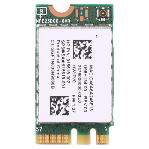 RTL8723DE 246 Carte réseau G6 BT 4.0 2.4G SPS 915619-001 / 915618-002 300M pour ordinateurs portables HP SH6243995-04