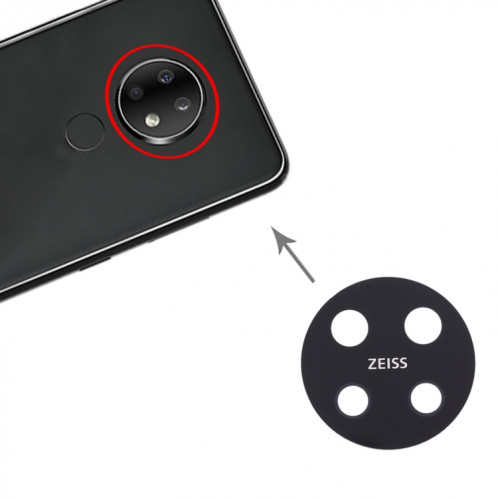 Objectif de caméra arrière 10 pièces pour Nokia 7.2 / 6.2 TA-1196 TA-1198 TA-1200 TA-1187 TA-1201 SH6288375-05