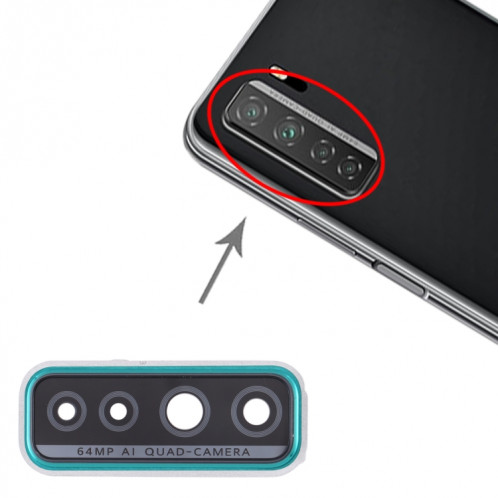 Cache d'objectif d'origine pour Huawei P40 Lite 5G / Nova 7 SE (vert) SH375G1074-04