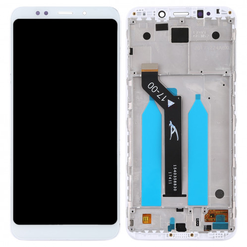 Écran LCD et Digitizer Ensemble complet avec cadre pour Xiaomi Redmi 5 Plus (Blanc) SH473W1529-06