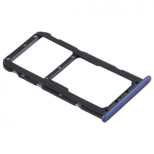 Bac Carte SIM + Bac Carte SIM / Bac Micro SD pour Huawei Honor Play 7X (Bleu) SH477L55-06