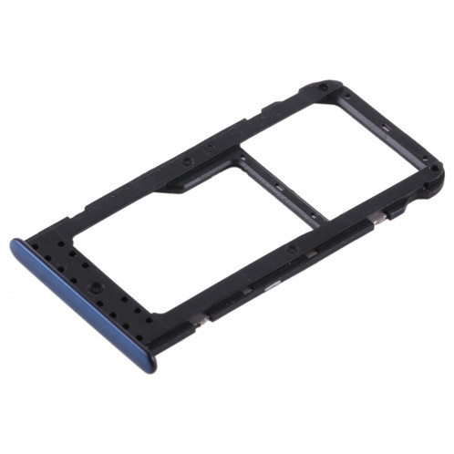 Bac Carte SIM + Bac Carte SIM / Bac Micro SD pour Huawei Honor V9 Play (Bleu) SH478L13-06