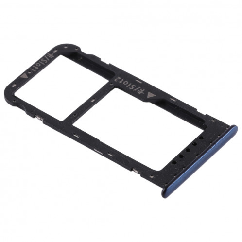 Bac Carte SIM + Bac Carte SIM / Bac Micro SD pour Huawei Honor V9 Play (Bleu) SH478L13-06