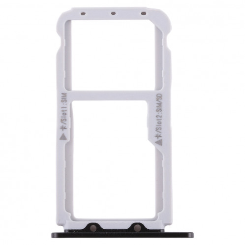 Bac Carte SIM + Bac Carte SIM / Bac Micro SD pour Huawei Honor V9 (Noir) SH481B1791-06