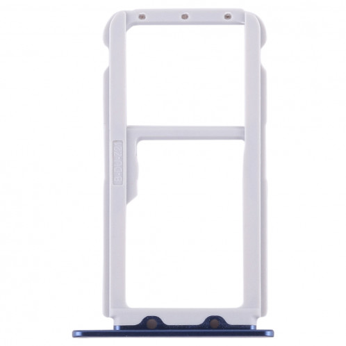 Bac Carte SIM + Bac Carte SIM / Bac Micro SD pour Huawei Honor V9 (Bleu) SH481L499-06