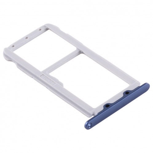 Bac Carte SIM + Bac Carte SIM / Bac Micro SD pour Huawei Honor V9 (Bleu) SH481L499-06