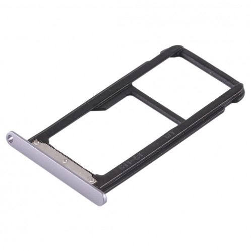 Bac Carte SIM + Bac Carte SIM / Bac Micro SD pour Huawei Enjoy 6s (Gris) SH482H641-06