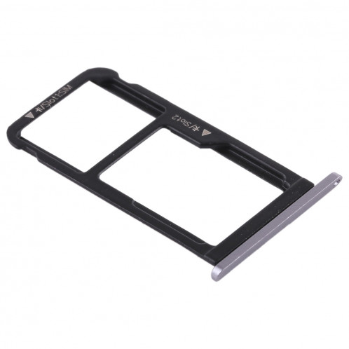 Bac Carte SIM + Bac Carte SIM / Bac Micro SD pour Huawei Enjoy 6s (Gris) SH482H641-06