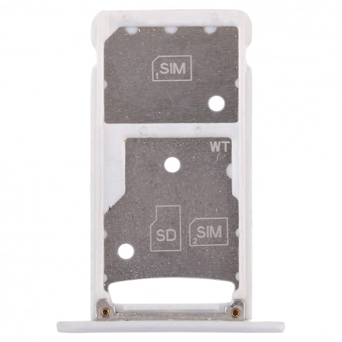 2 Plateau de carte SIM / Micro SD Card Plateau pour Huawei Enjoy 6 / AL00 (Blanc) SH486W1536-06