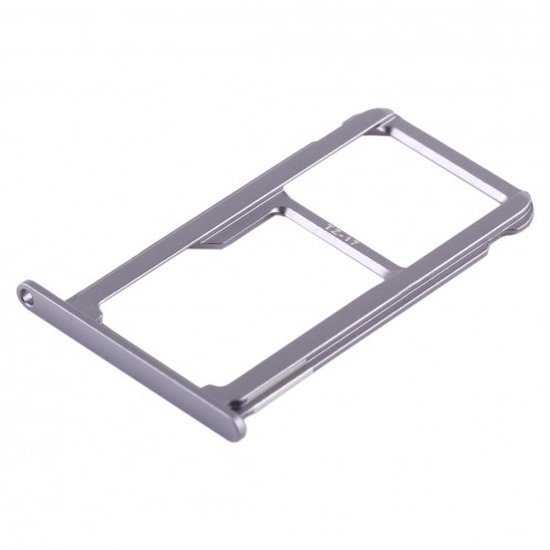 Bac Carte SIM + Bac Carte SIM / Carte Micro SD pour Huawei G9 Plus (Gris) SH488H270-06