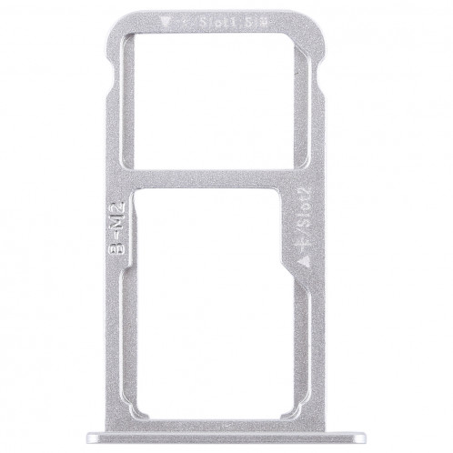 Support à carte SIM + Support à carte SIM / Carte Micro SD pour Huawei G9 Plus (Argent) SH488S160-06