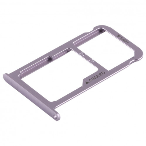 Support à carte SIM + Support à carte SIM / Carte Micro SD pour Huawei P9 Plus (Gris) SH491H60-06