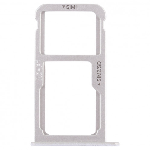 Bac Carte SIM + Bac Carte SIM / Carte Micro SD pour Huawei P9 Plus (Blanc) SH491W602-06
