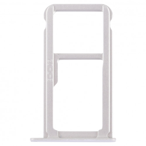 Bac Carte SIM + Bac Carte SIM / Carte Micro SD pour Huawei P9 Plus (Blanc) SH491W602-06