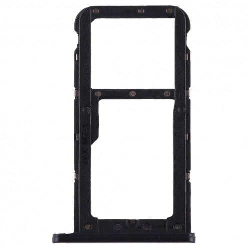 Bac Carte SIM + Bac Carte SIM / Carte Micro SD pour Huawei P20 Lite / Nova 3e (Noir) SH500B819-06