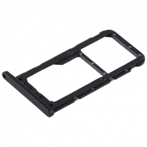 Bac Carte SIM + Bac Carte SIM / Carte Micro SD pour Huawei P20 Lite / Nova 3e (Noir) SH500B819-06