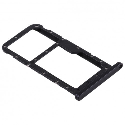 Bac Carte SIM + Bac Carte SIM / Carte Micro SD pour Huawei P20 Lite / Nova 3e (Noir) SH500B819-06