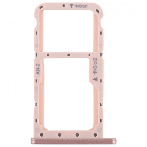 Bac Carte SIM + Bac Carte SIM / Carte Micro SD pour Huawei P20 Lite / Nova 3e (Rose) SH500F1360-06