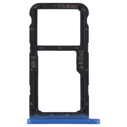 Bac Carte SIM + Bac Carte SIM / Carte Micro SD pour Huawei P20 Lite / Nova 3e (Bleu) SH500L1906-06