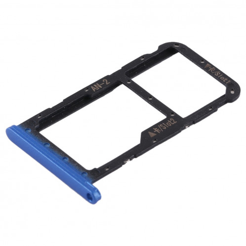 Bac Carte SIM + Bac Carte SIM / Carte Micro SD pour Huawei P20 Lite / Nova 3e (Bleu) SH500L1906-06