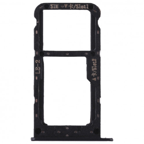 Bac Carte SIM + Bac Carte SIM / Carte Micro SD pour Huawei Honor 9 Lite (Noir) SH503B1236-06