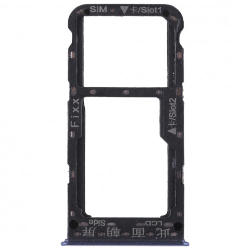 Bac Carte SIM + Bac Carte SIM / Carte Micro SD pour Huawei P smart (Enjoy 7S) (Bleu) SH504L1221-06