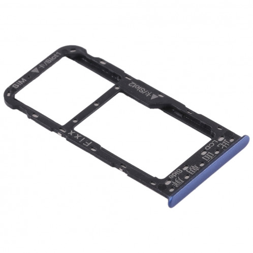 Bac Carte SIM + Bac Carte SIM / Carte Micro SD pour Huawei P smart (Enjoy 7S) (Bleu) SH504L1221-06