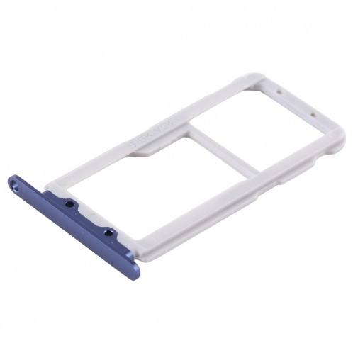 Bac Carte SIM + Bac Carte SIM / Carte Micro SD pour Huawei Honor View 10 / V10 (Bleu) SH505P161-06