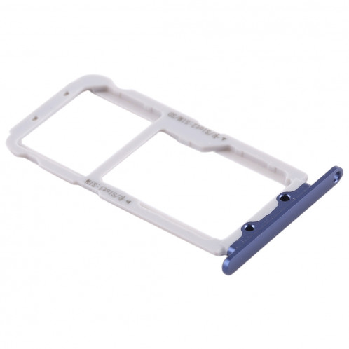 Bac Carte SIM + Bac Carte SIM / Carte Micro SD pour Huawei Honor View 10 / V10 (Bleu) SH505P161-06