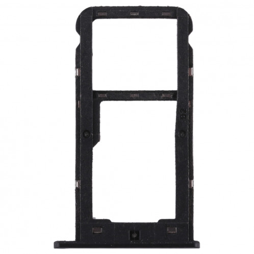 Bac Carte SIM + Bac Carte SIM / Carte Micro SD pour Huawei Enjoy 7 (Noir) SH506B1414-06
