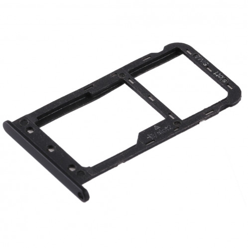 Bac Carte SIM + Bac Carte SIM / Carte Micro SD pour Huawei Enjoy 7 (Noir) SH506B1414-06