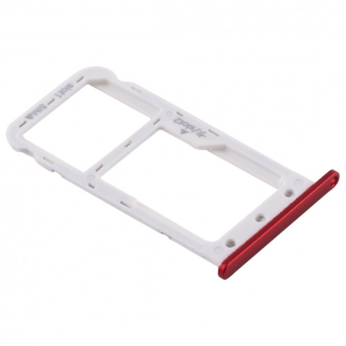 Bac Carte SIM + Bac Carte SIM / Carte Micro SD pour Huawei Enjoy 7 (Rouge) SH506R502-06