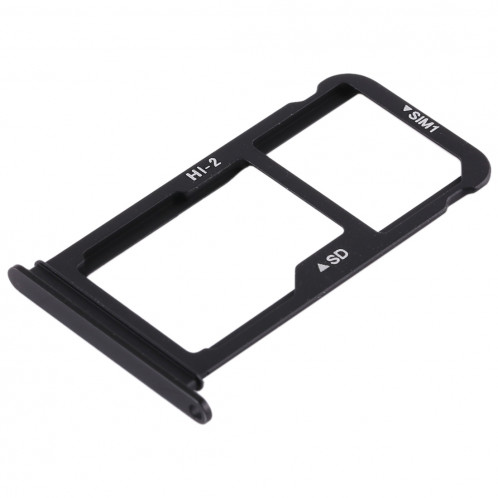 Bac Carte SIM + Bac Carte SIM / Carte Micro SD pour Huawei Mate 10 (Noir) SH507B680-06