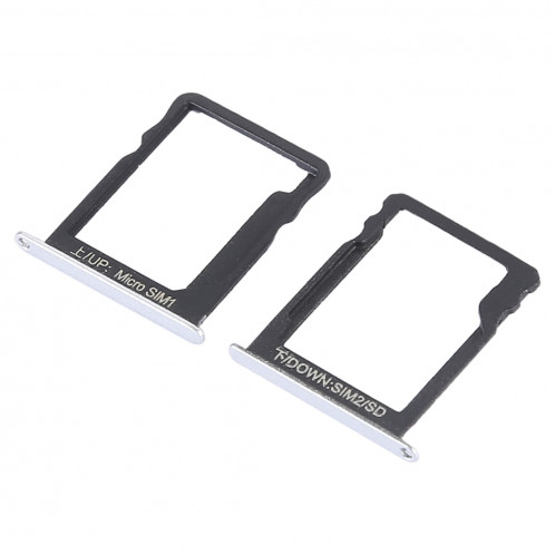 Plateau Carte SIM + Plateau Carte SIM / Carte Micro SD pour Huawei Enjoy 5s (Argent) SH515S1792-06