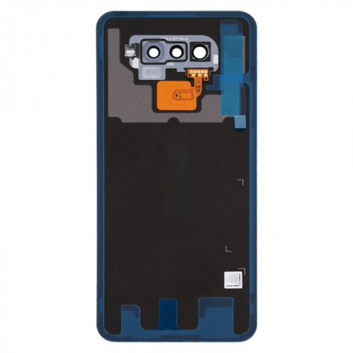 Couvercle arrière de batterie d'origine avec couvercle d'objectif de caméra pour LG Q70 / LM-Q620WA LM-Q620VAB LM-Q730N (noir) SH37BL919-06