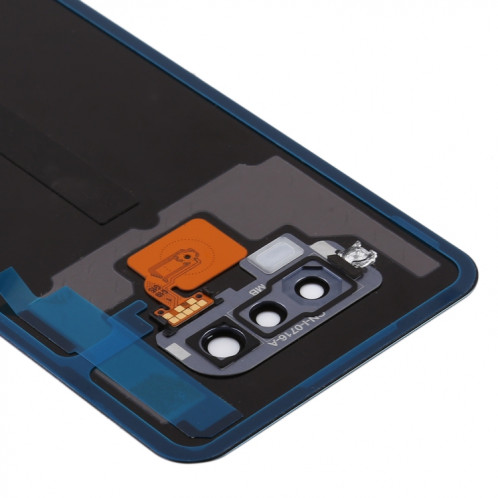 Couvercle arrière de batterie d'origine avec couvercle d'objectif de caméra pour LG Q70 / LM-Q620WA LM-Q620VAB LM-Q730N (noir) SH37BL919-06