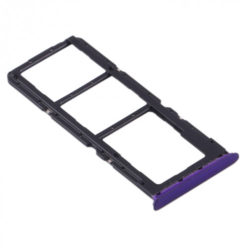 Plateau de la carte SIM + plateau de la carte SIM + plateau de la carte Micro SD pour OPPO Realme 5 Pro / Q (violet) SH844P315-04