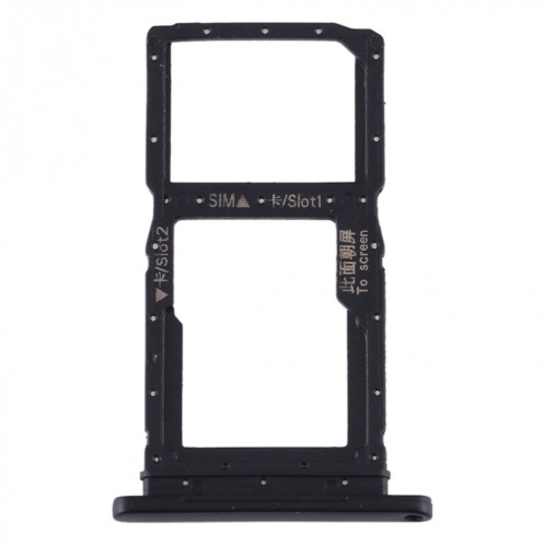 Plateau pour Carte SIM + Plateau pour Carte SIM / Plateau pour Carte Micro SD pour Huawei P smart Pro 2019 (Noir) SH845B899-04