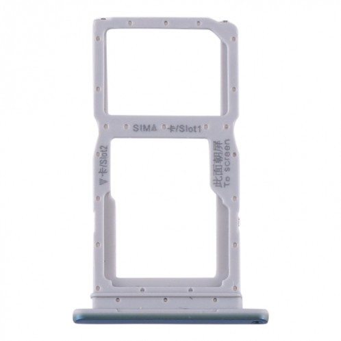 Plateau pour Carte SIM + Plateau pour Carte SIM / Plateau pour Carte Micro SD pour Huawei P smart Pro 2019 (Bleu) SH845L627-04
