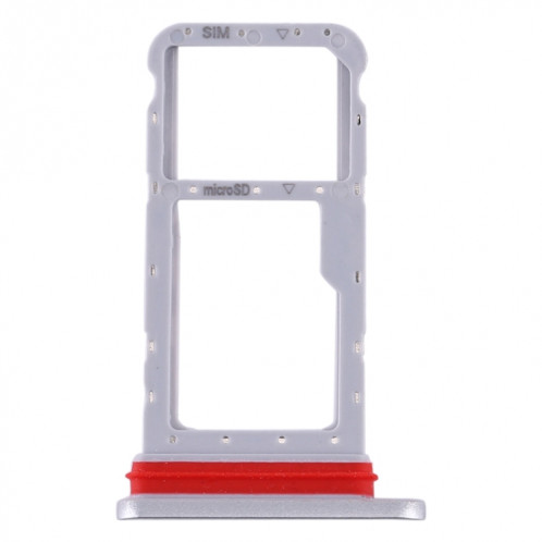 Plateau pour carte SIM + plateau pour carte Micro SD pour Huawei Honor Waterplay (Argent) SH847S925-04