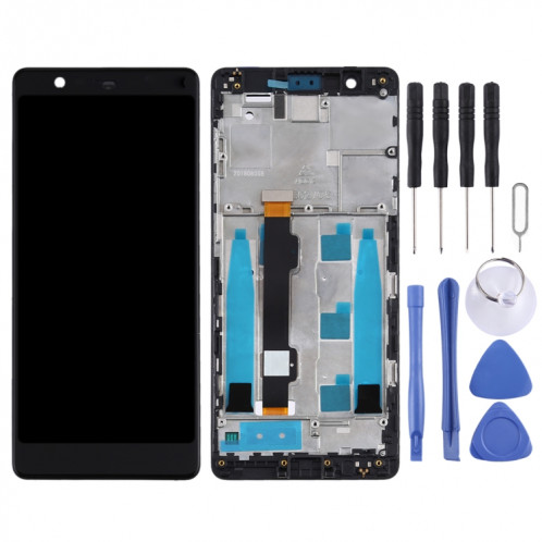 Écran LCD et numériseur complet avec cadre pour Nokia 5.1 TA-1061 TA-1075 TA-1076 TA-1088 TA-1081 (noir) SH74BL1817-06