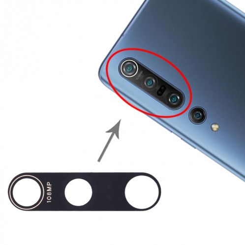Objectif de caméra arrière 10 PCS pour Xiaomi Mi 10 Pro 5G SH70851612-04
