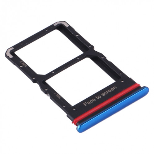 Plateau Carte SIM + Plateau Carte SIM pour Xiaomi Mi 10 Lite 5G (Bleu) SH087L1386-04