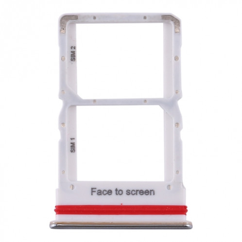 Plateau Carte SIM + Plateau Carte SIM pour Xiaomi Mi 10 Lite 5G (Argent) SH087S1045-04