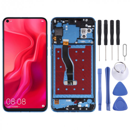 Écran LCD et numériseur complet avec cadre pour Huawei Nova 4 (bleu) SH118L1022-06