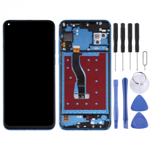 Écran LCD et numériseur complet avec cadre pour Huawei Nova 4 (bleu) SH118L1022-06