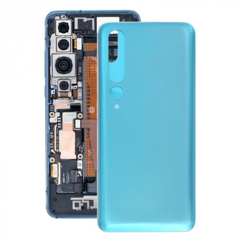 Couvercle arrière de la batterie en verre pour Xiaomi Mi 10 5G (bleu) SH01LL1098-06