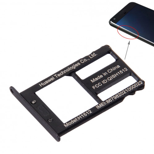 iPartsAcheter pour le plateau de carte SIM Google Nexus 6P (noir) SI225B929-04