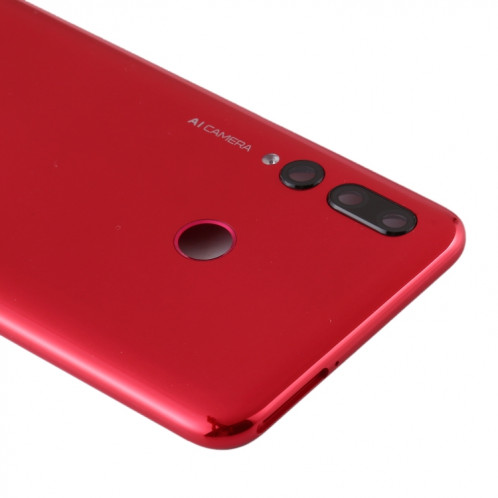 Cache arrière de batterie d'origine avec cache d'objectif d'appareil photo pour Huawei P Smart + 2019 (rouge) SH40RL1113-06